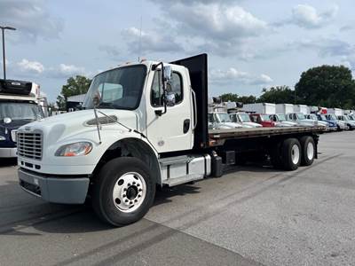 Freightliner M2 106 Tandem Axle 24 ft Flatbed Truck - 300HP, 6 Speed Automatic