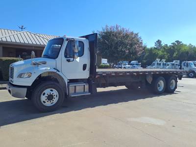 Freightliner M2 106 Tandem Axle 24 ft Flatbed Truck - 350HP, 10 Speed Manual