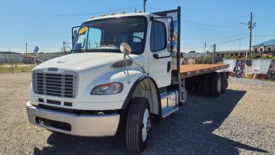 Freightliner M2 106 Tandem Axle 24 ft Flatbed Truck - 350HP, 6 Speed Automatic