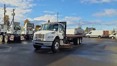 Freightliner M2 106 Tandem Axle 24 ft Flatbed Truck - 350HP, 6 Speed Automatic