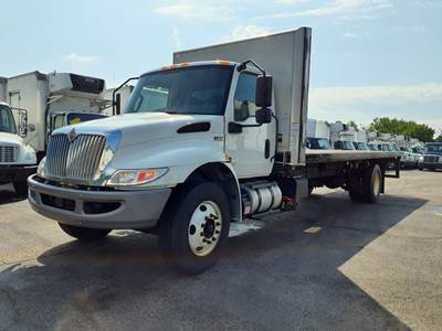 International MV607 26 ft Flatbed Truck - 280HP, 6 Speed Automatic