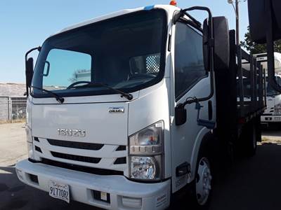 Isuzu NPR 14 ft Flatbed Truck - 215HP, 6 Speed Automatic