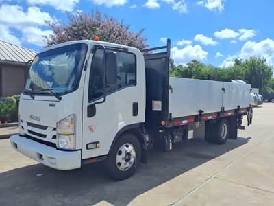 Isuzu NPR 16 ft Flatbed Truck - 215HP, 6 Speed Automatic, Liftgate