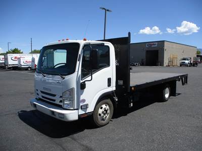 Isuzu NPR 16 ft Flatbed Truck - 215HP, 6 Speed Automatic