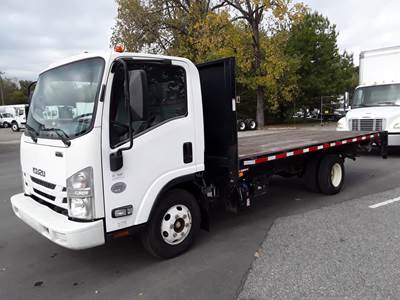 Isuzu NPR HD 16 ft Flatbed Truck - 215HP, 6 Speed Automatic, Liftgate