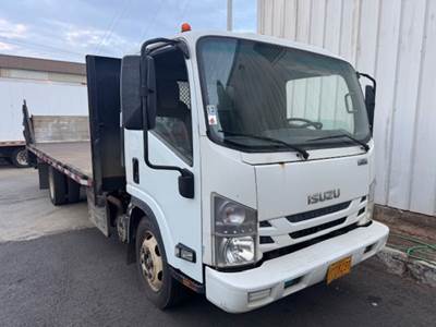 Isuzu NQR 20 ft Flatbed Truck - 215HP, 6 Speed Automatic, Liftgate