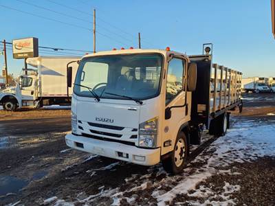 Isuzu NRR 16 ft Flatbed Truck - 215HP, 6 Speed Automatic, Liftgate