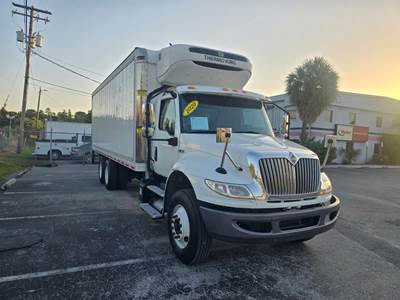 International MV607 24 ft Refrigerated Truck - 330HP, 6 Speed Automatic