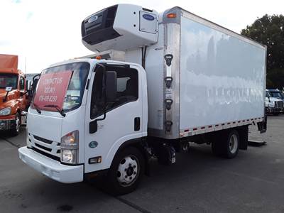 Isuzu NPR 16 ft Refrigerated Truck - 215HP, 6 Speed Automatic, Liftgate