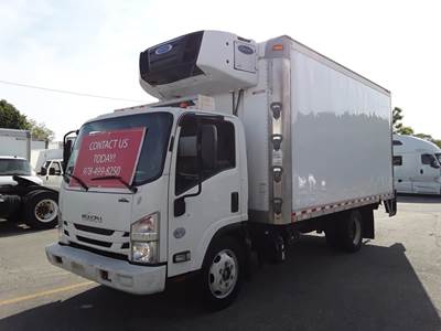 Isuzu NPR 16 ft Refrigerated Truck - 215HP, 6 Speed Automatic, Liftgate