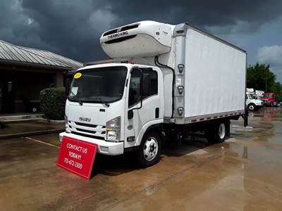 Isuzu NPR 16 ft Refrigerated Truck - 215HP, 6 Speed Automatic, Liftgate