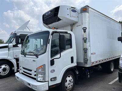 Isuzu NPR 16 ft Refrigerated Truck - 215HP, 6 Speed Automatic, Liftgate
