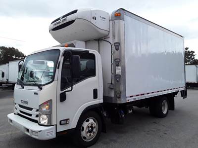 Isuzu NPR 16 ft Refrigerated Truck - 215HP, 6 Speed Automatic, Liftgate