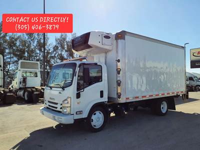 Isuzu NPR 16 ft Refrigerated Truck - 215HP, 6 Speed Automatic, Liftgate