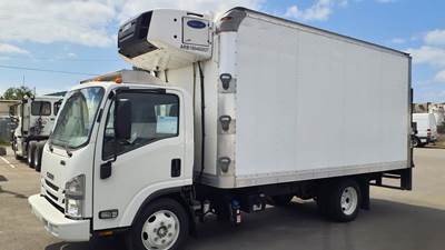 Isuzu NPR 16 ft Refrigerated Truck - 215HP, 6 Speed Automatic, Liftgate