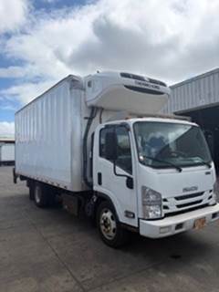 Isuzu NPR 18 ft Refrigerated Truck - 215HP, 6 Speed Automatic, Liftgate
