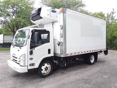Isuzu NPR 16 ft Refrigerated Truck - 215HP, 6 Speed Automatic, Liftgate