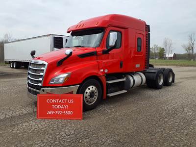 Freightliner Cascadia 126 Sleeper Semi Truck - 63" Mid Roof Sleeper, 455HP, 12 Speed Automatic
