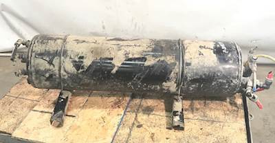 (Used) Steel Air Tank. Model: 33' X 9', Steel, 9 Port To Find Out More abOut