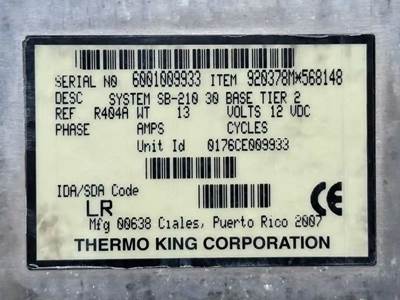Thermo King SB-210 Auxiliary Power Unit (APU)