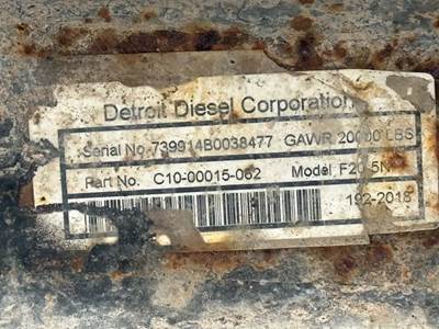 Freightliner Coronado 122 SD Front Axle Assembly for a 2019 Freightliner 122SD