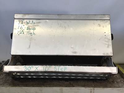 (Used) 2005 And Up Steel Batery Box With Aluminum Cover With Intagraded Step.