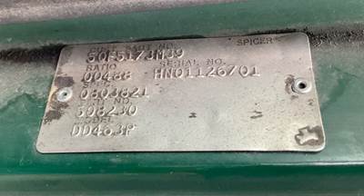 Dana-Spicer Cutoff for a 2004 Mack CV713 Granite