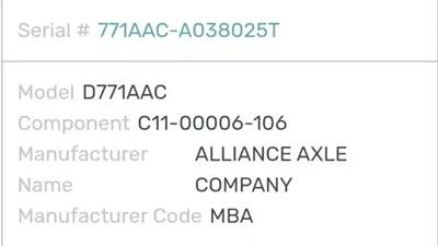 Axle Alliance RT40-4N Rear Differential for a 2007 Freightliner Columbia 120