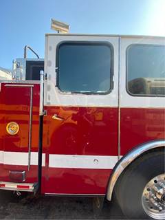 (Used) 2002 E-One Firetruck, Door- Side: Rear Passenger Side, Color: White/ Red,