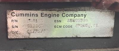 Cummins ISB Engine Control Module (ECM) for a 2001 Freightliner MT55 Chassis