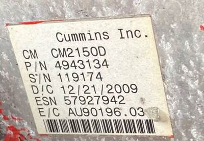 Cummins ISB Engine Control Module (ECM) for a 2011 Freightliner B2