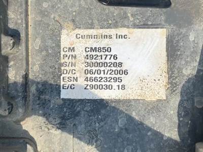 Cummins ISB 5.9L Engine Control Module (ECM) for a 2007 Freightliner MT45 Chassis