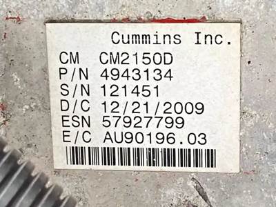 Cummins ISB 6.7L Engine Control Module (ECM) for a 2011 Freightliner B2