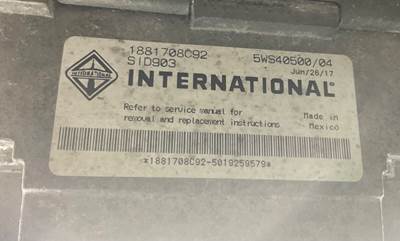 International MaxxForce 7 Engine Control Module (ECM) for a 2010 Workhorse Custom Chassis W62