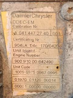 Mercedes-Benz MBE 900 Engine Control Module (ECM) for a 2007 Freightliner MT55 Chassis
