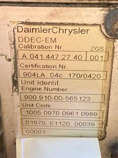 Mercedes-Benz MBE 904 Engine Control Module (ECM) for a 2007 Freightliner MT55 Chassis