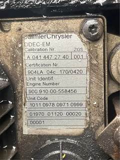 Mercedes-Benz OM904LA Engine Control Module (ECM) for a 2006 Freightliner MT55 Chassis