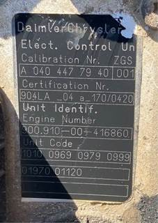 Mercedes-Benz OM904LA Engine Control Module (ECM) for a 2005 Freightliner MT45 Chassis