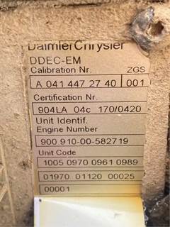 Mercedes-Benz OM904LA Engine Control Module (ECM) for a 2007 Freightliner MT45 Chassis