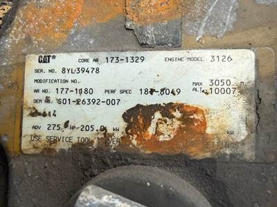 Caterpillar 3126 Engine Core