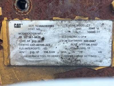 Caterpillar C7 Engine Core