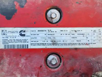 Cummins ISB Engine Core for a 2009 Freightliner MT45 Chassis