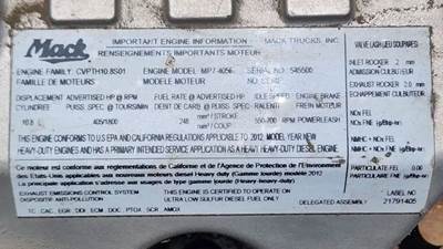 Mack MP7 Engine Core for a 2013 Mack CXU612 For Sale | Elkton, MD | P ...