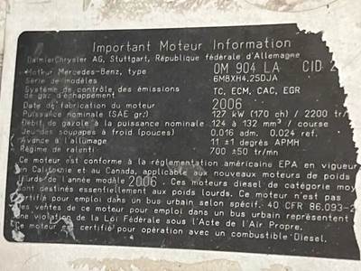 Mercedes-Benz OM904LA Engine Core