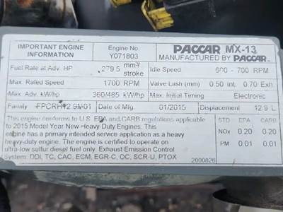 Paccar MX-13 Engine Core