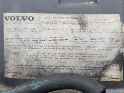 Volvo VED12 Engine Core for a 2006 Volvo VNM