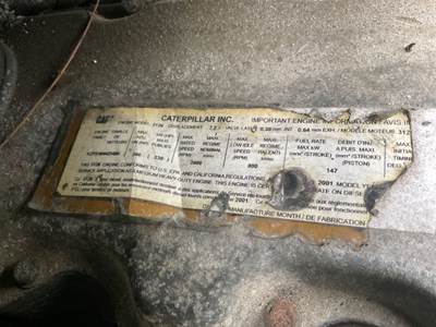 Caterpillar 3126 Engine for a 2002 Freightliner CONDOR LOW CAB FORWARD