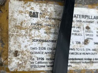 Caterpillar 3126 Engine for a 2003 Blue Bird All American/All Canadian