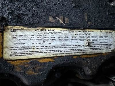 Caterpillar 3126 Engine for a 2004 Thomas Built Saf-T-Liner HDX