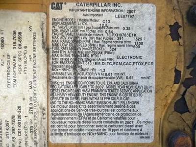 Caterpillar C13 Engine for a 2008 Sterling L9500